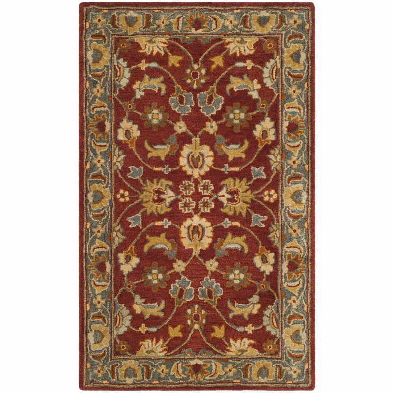 Heritage HG403 Handmade Accent Rug - 3'x5' - Red/Blue - Safavieh