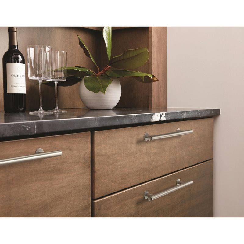 Amerock Radius 3-3/4 inch (96mm) Center-to-Center Satin Nickel Cabinet Pull