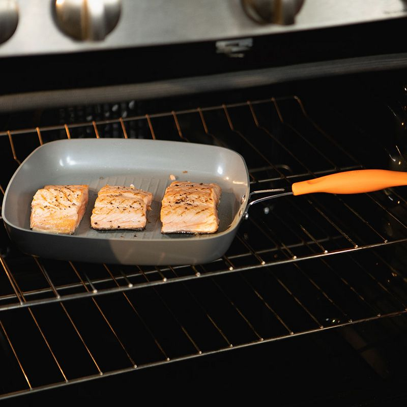 MasterChef MC3006 17 Pieces Champions Square Cookware Set Orange