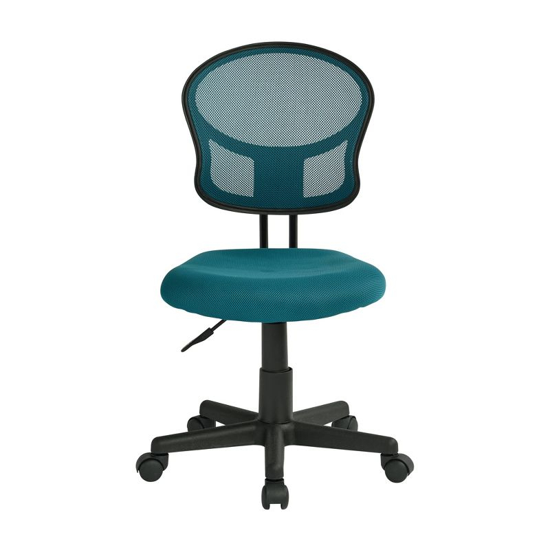 Mesh Task Chair Blue - OSP Home Furnishings: Swivel, Lumbar Support, Adjustable Height