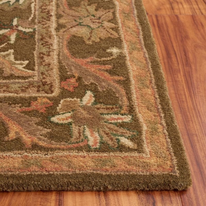 Antiquity AT52 Hand Tufted Indoor Area Rug - Olive/Gold - 8'x8' - Safavieh