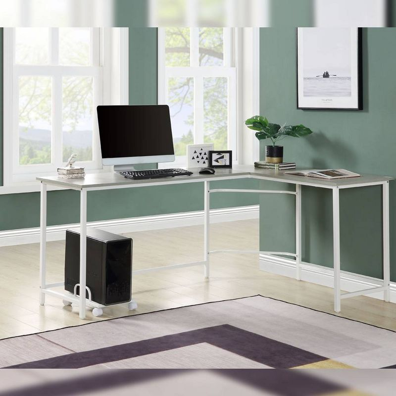 Acme Furniture 66" Dazenus Desk Gray/White Finish