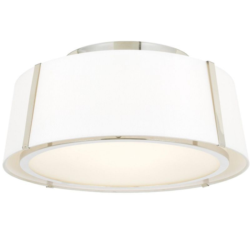 Crystorama Lighting Fulton 3 - Light Flush Mount in  Polished Nickel