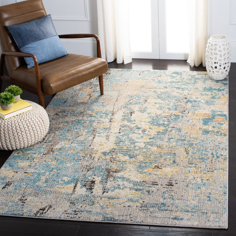 Madison MAD457 Power Loomed Indoor Area Rug - Grey/Blue - 5'3"x7'6" - Safavieh