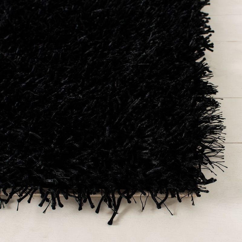 New Orleans Shag SG531 Hand Tufted Indoor Accent Rug - Black/Black - 4'x6' - Safavieh