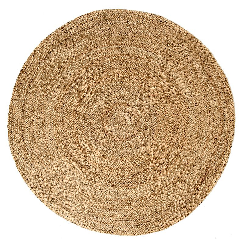 4'x4' Solid Area Rug Natural - Anji Mountain