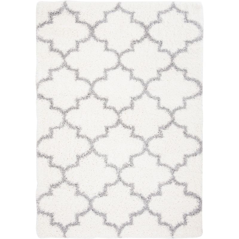 Fontana Shag 800 FNT818 Power Loomed Indoor Area Rug - Cream/Grey - 4'x6' - Safavieh