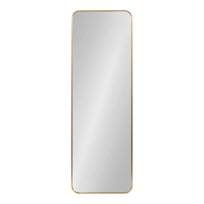 Kate and Laurel Zayda Radius Rectangle Framed Wall Mirror, 16x48, Gold
