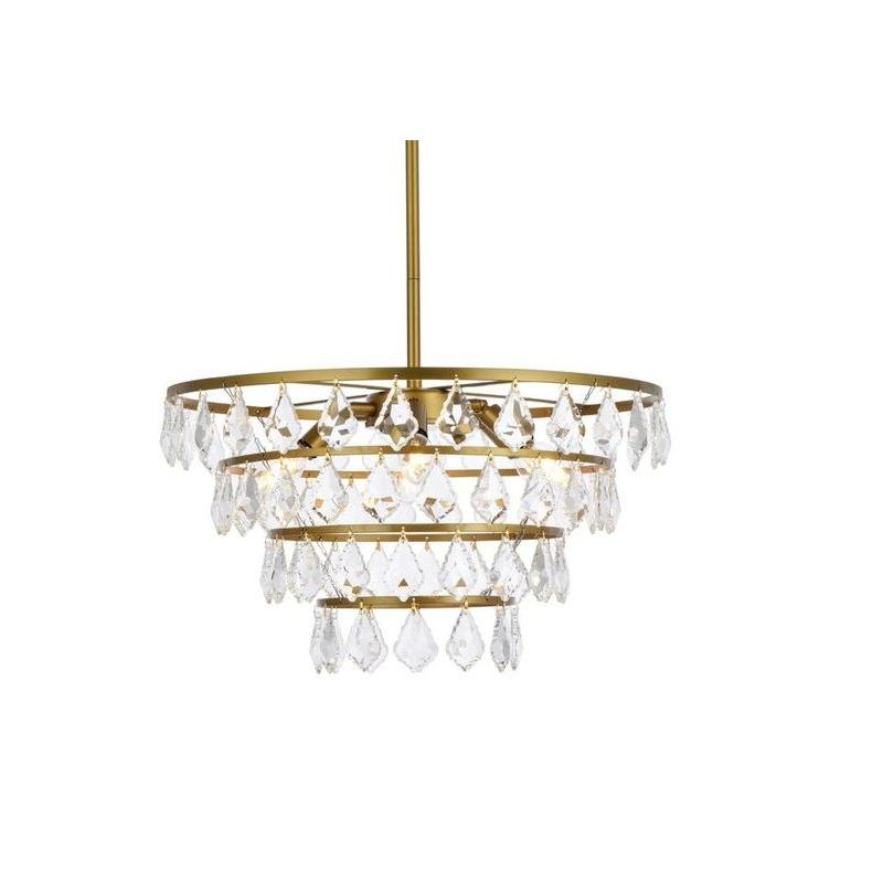 Elegant Lighting Ella 20 inch pendant in brass
