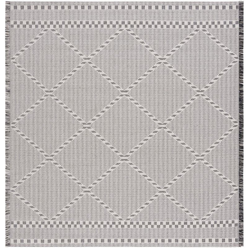 Augustine AGT508 Machine Made Indoor Area Rug - Ivory/Black - 6'-4"x6'-4" - Safavieh
