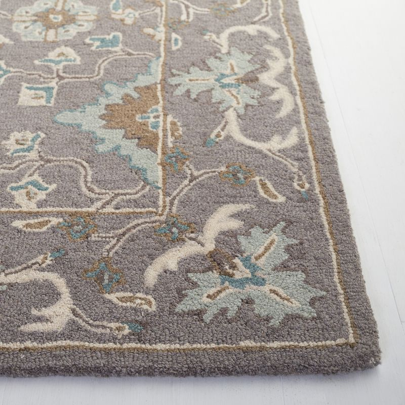 Blossom BLM218 Hand Tufted Area Rug - Grey - 5'x8' - Safavieh.