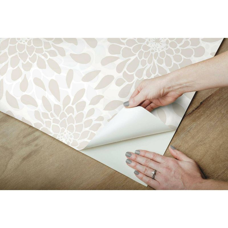 RoomMates Toss The Bouquet Peel & Stick Wallpaper: Removable Vinyl, Self-Adhesive Floral, Modern Botanical, Blue, 28 Sq Ft
