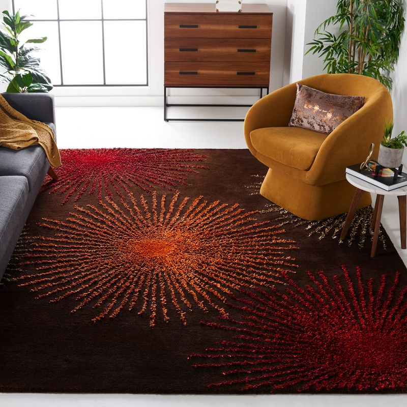 Soho SOH712 Hand Tufted Area Rug - Brown/Multi - 8'9"x11'9" - Safavieh.