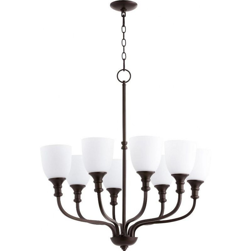 Quorum Lighting Richmond 8-Light Chandelier, 8 Blades, Oiled Bronze