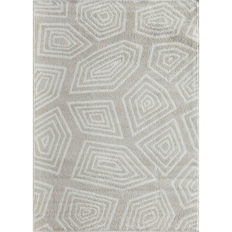 Mason Brooks Azalea AZ85A Contemporary Geometric Area Rug for Dining Room Rug Neutral Rug Living Room Rug Kitchen, 8'x10'