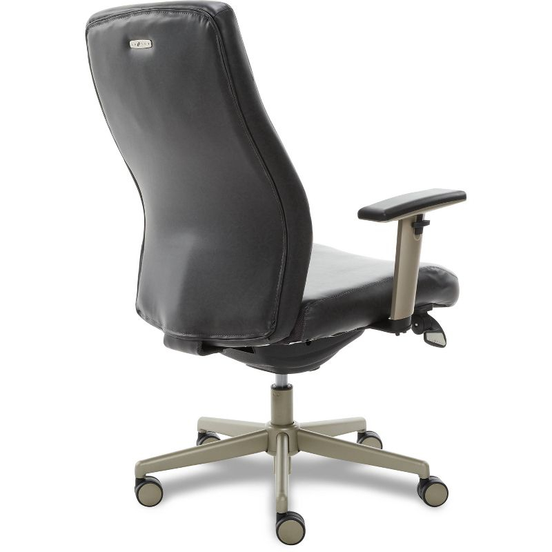 LZB Modern Baylor Executive Office Chair Black - La-Z-Boy: Ergonomic, Adjustable Arms, Cushioned