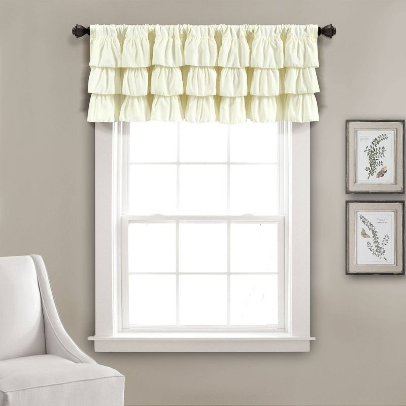 Belle Ruffled 84'' W Window Valance