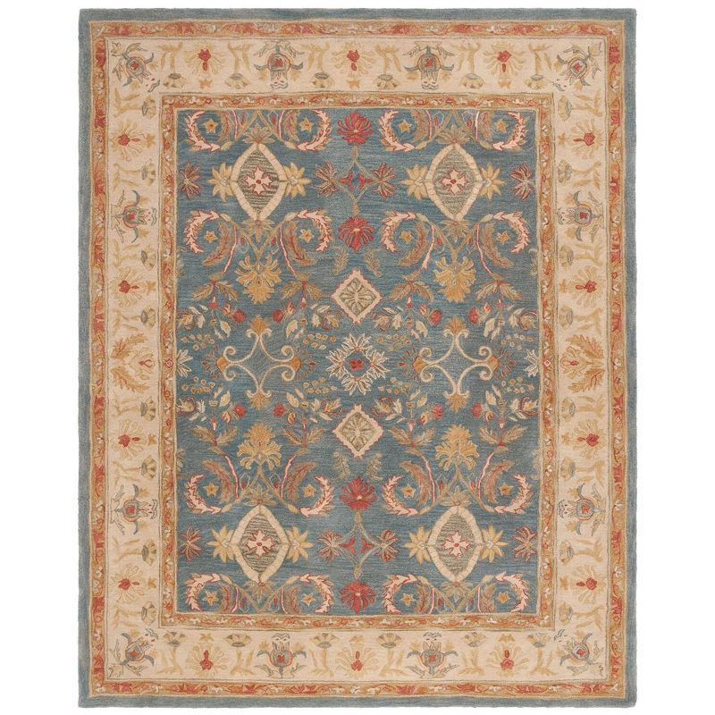 Anatolia AN544 Hand Tufted Indoor Area Rug - Light Blue/Ivory - 8'x10' - Safavieh