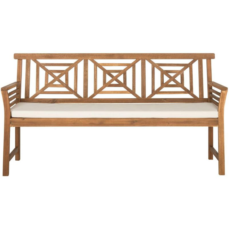 Del Mar 3 Seat Bench - Outdoor - PAT6737 - Natural/Beige - Safavieh