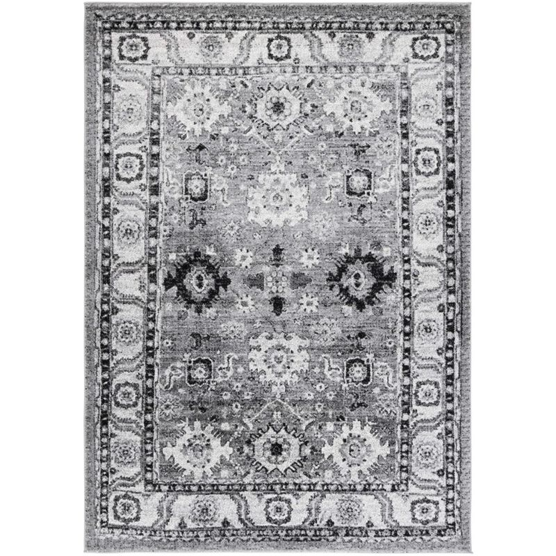 Vintage Hamadan VTH214 Power Loomed Indoor Area Rug - Grey/Black - 5'3"x7'6" - Safavieh