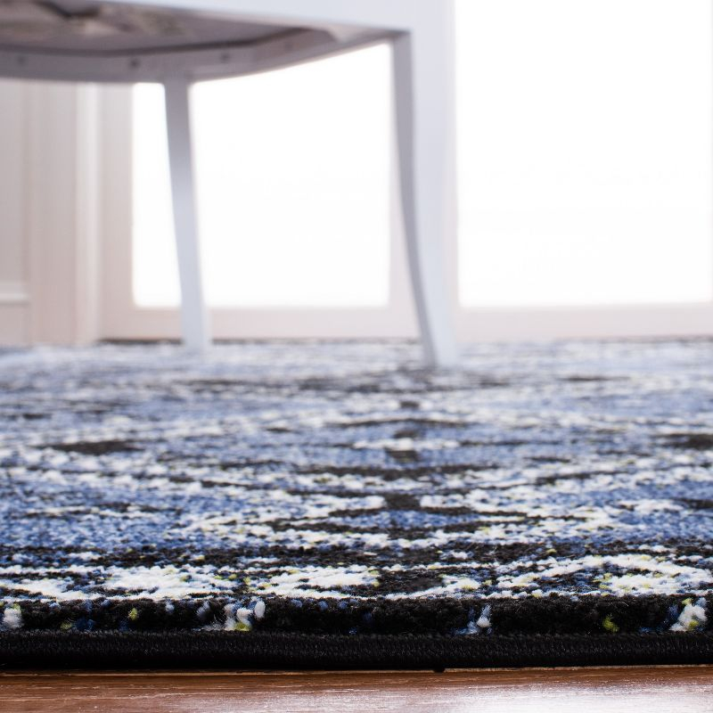 Vintage Hamadan VTH293 Power Loomed Area Rug - Blue/Black - 8'x10' - Safavieh.