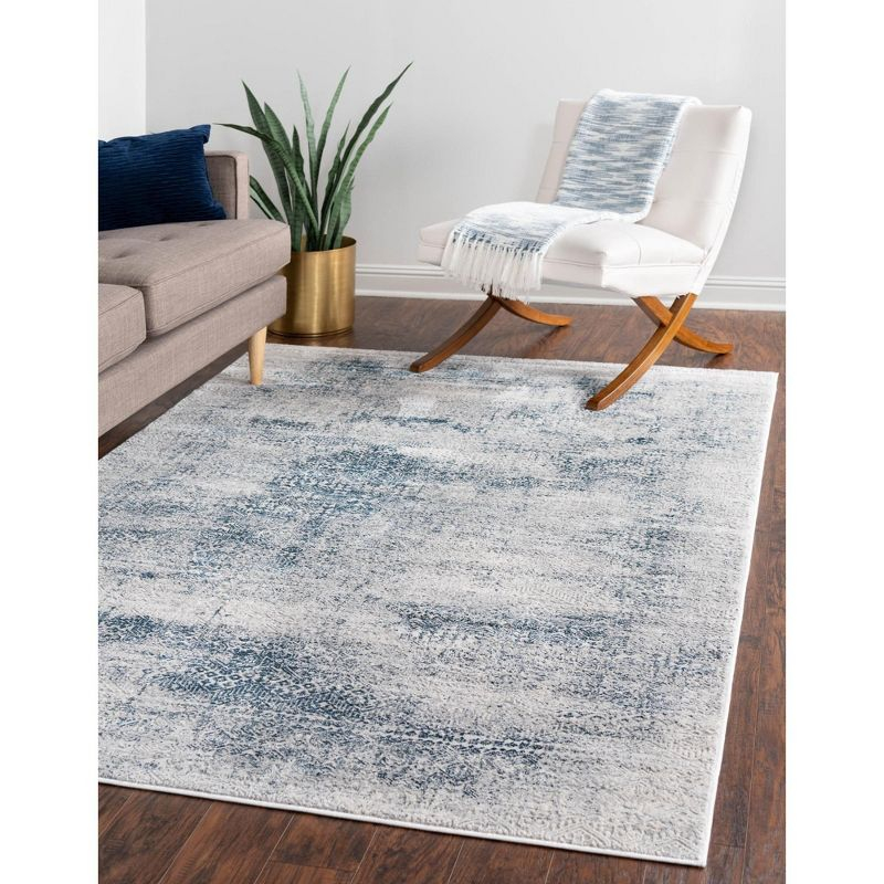 Unique Loom Finsbury Collection Area Rug - Sarah (7'  x 10' Rectangle Blue/Ivory)