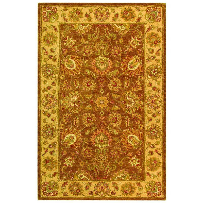 Heritage HG343 Handmade Area Rug - 6'x9' - Brown/Ivory - Safavieh