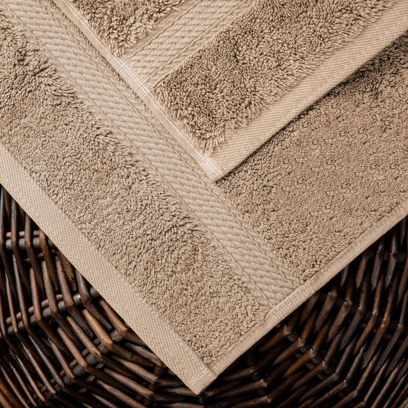 Luxury Cotton Heavyweight Ultra-Plush Bath Towel Set of 2, Latte - Blue Nile Mills
