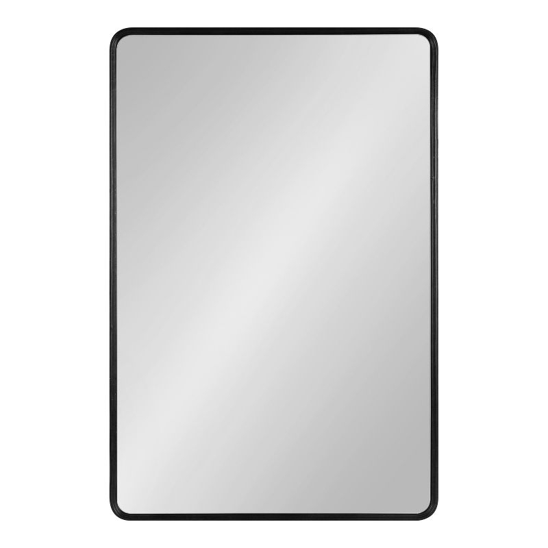 Kate and Laurel Caskill Rectangle MDF Rectangle Mirror, 24x36, Black