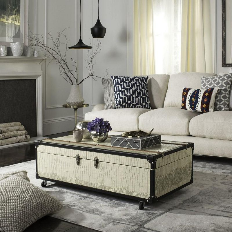 Zoe Trunk/Coffee Table - Cream - Safavieh