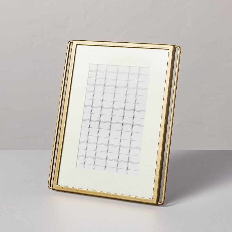 4"x6" Wire-Edge Brass Picture Frame Antique Finish - Hearth & Hand™ with Magnolia: Farmhouse Style, Metal with Glass