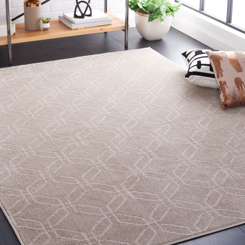 Pattern and Solid PNS406 Power Loomed Area Rug - Beige - 5'3"x7'6" - Safavieh.