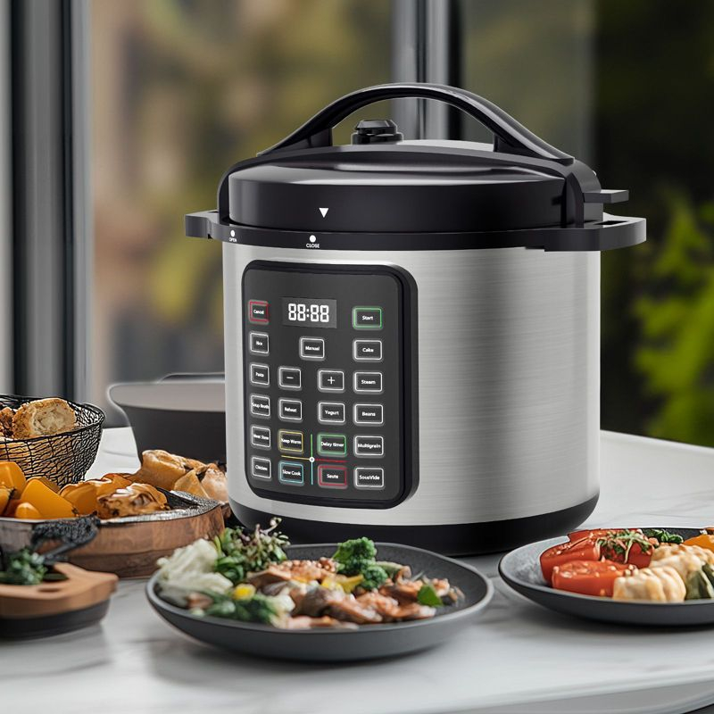 JIONJOY 16-in-1 Stainless Steel Electric Pressure Cooker: Multi - function Cooker with Digital Controlr- 8 Quarts