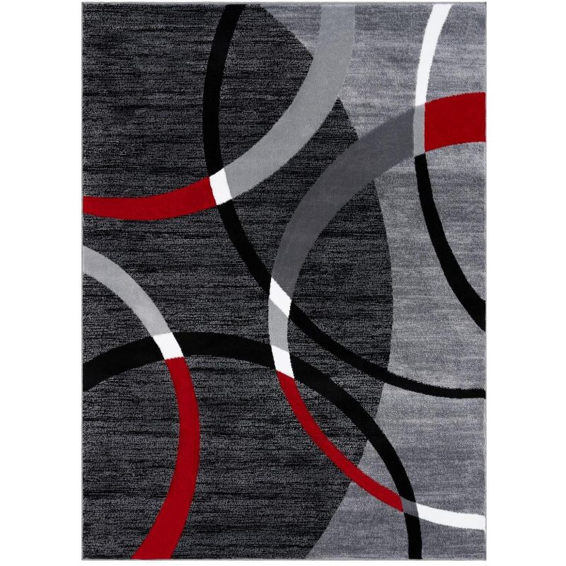 Luxe Weavers Modern Geometric Stain Resistant Area Rug, Gray 7x10