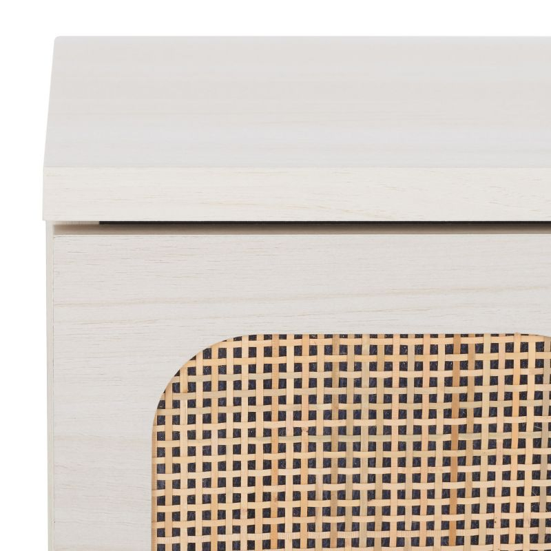 Irelia 2 Drawer Nightstand - Bleached White/Natural - Safavieh