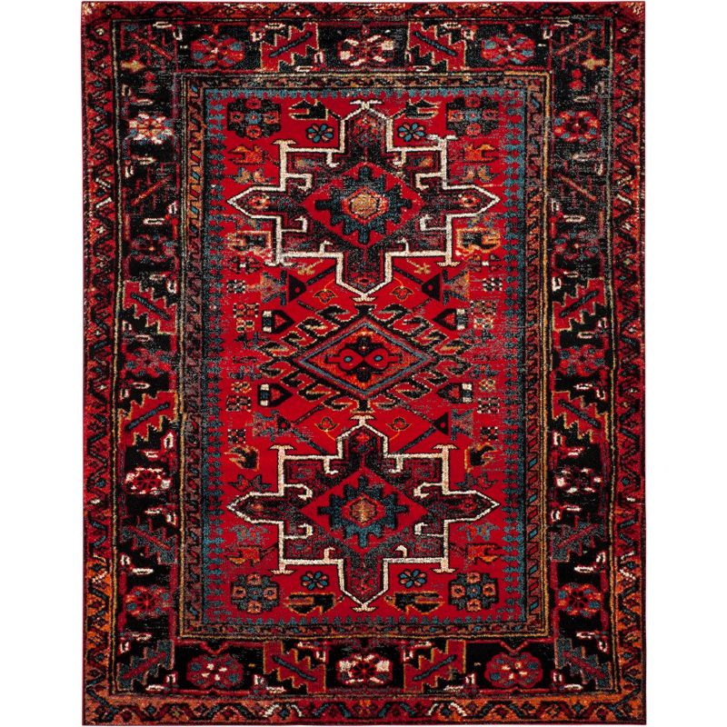 Vintage Hamadan VTH211 Power Loomed Area Rug - Red/Multi - 8'x8' - Safavieh.