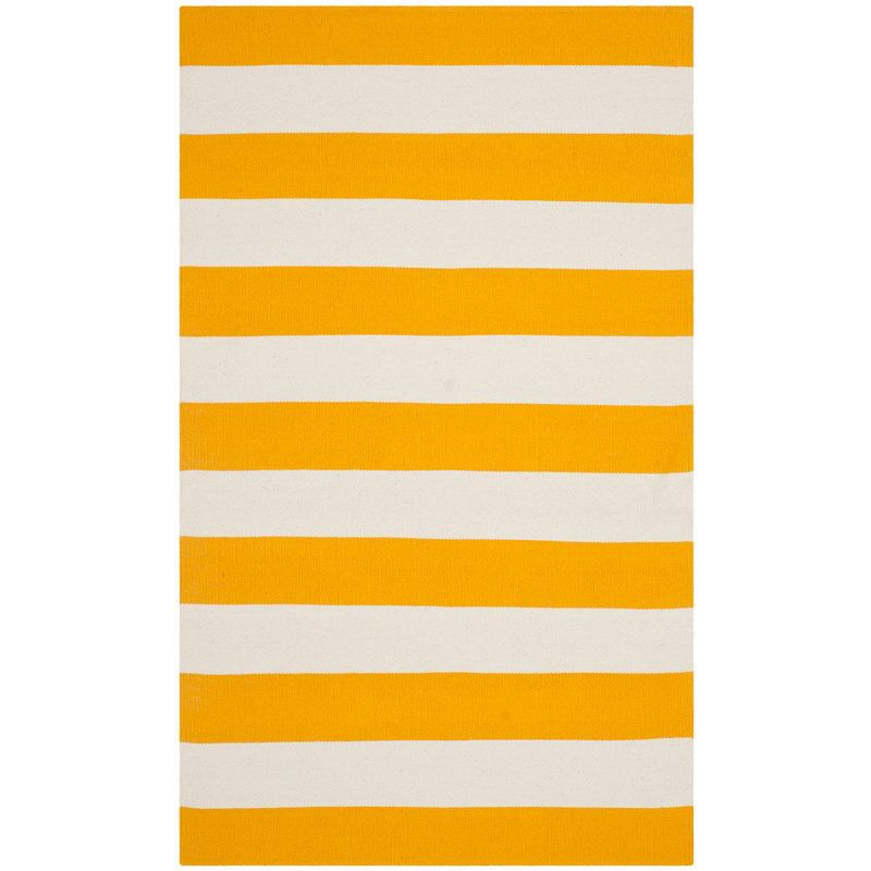 Montauk MTK712 Hand Woven Indoor Accent Rug - Yellow/Ivory - 4'x6' - Safavieh
