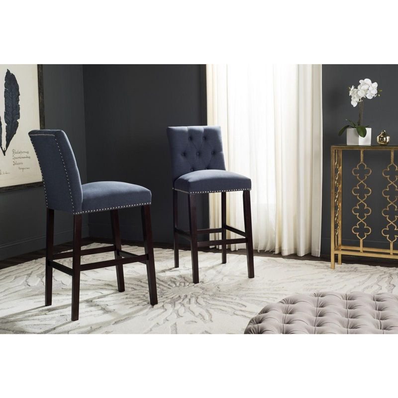 Norah Bar Stool (Set of 2) - FOX6210 - Navy - Safavieh Couture
