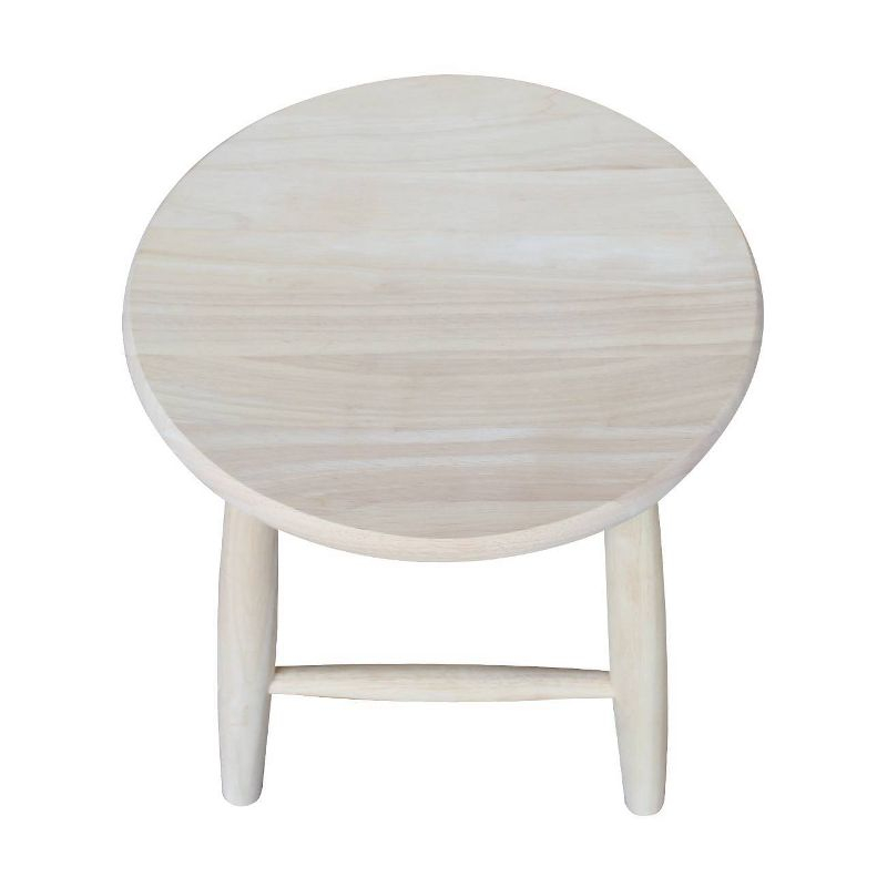 Scooped Seat Counter Height Barstool Brown - International Concepts: Solid Parawood, Kitchen, Unfinished