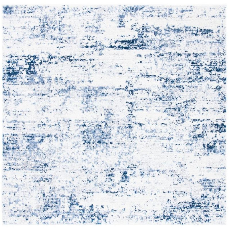 Amelia ALA700 Power Loomed Area Rug - Ivory/Navy - 3'x3' - Safavieh.