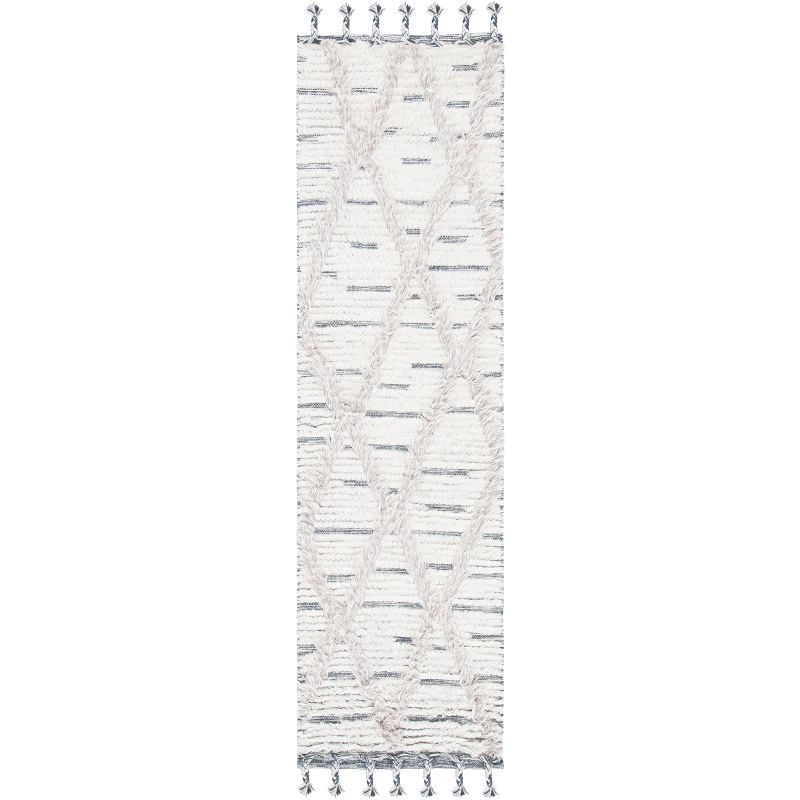 Kenya KNY953 Hand Woven Runner Rug - Ivory/Gray - 2'3"x8' - Safavieh.