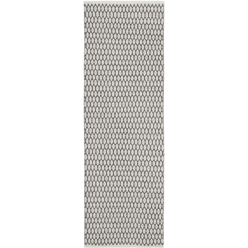 Montauk MTK608 Hand Woven Indoor Runner Rug - Charcoal/Ivory - 2'3"x7' - Safavieh