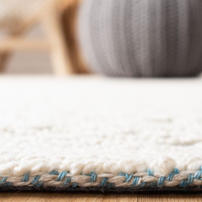 Trace TRC224 Hand Tufted Area Rug - Ivory/Blue - 6'x6' - Safavieh.