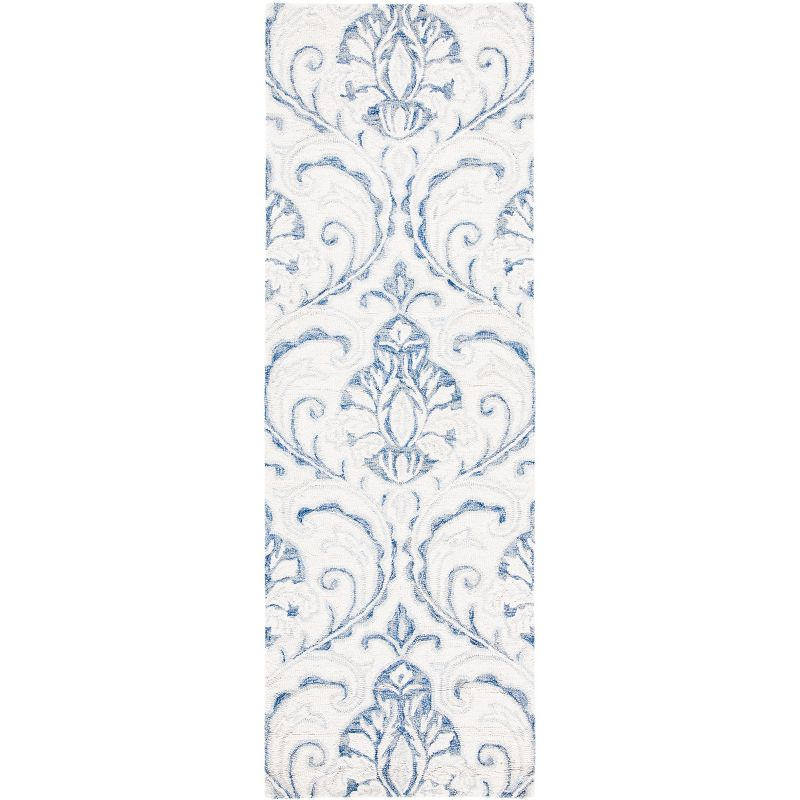 Micro-Loop MLP532 Hand Tufted Runner Rug - Ivory/Blue - 2'3"x9' - Safavieh.