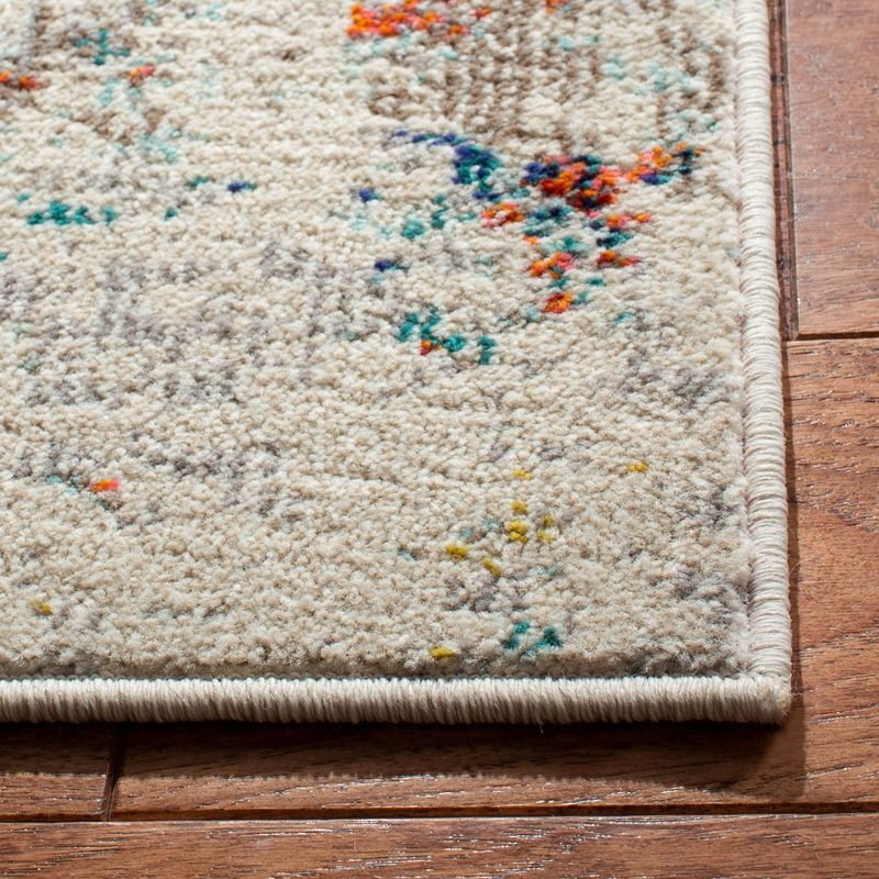 Madison MAD478 Power Loomed Indoor Runner Rug - Cream/Orange - 2'2"x6' - Safavieh