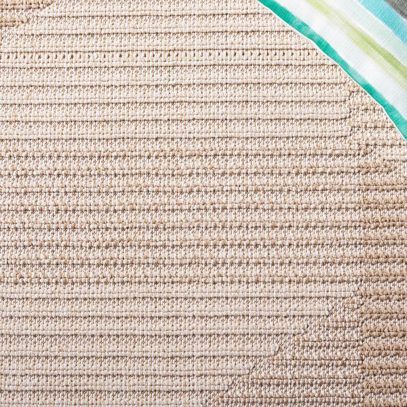 Global GLB400 Power Loomed Indoor Area Rug - Beige/Ivory - 6'7"x6'7" - Safavieh