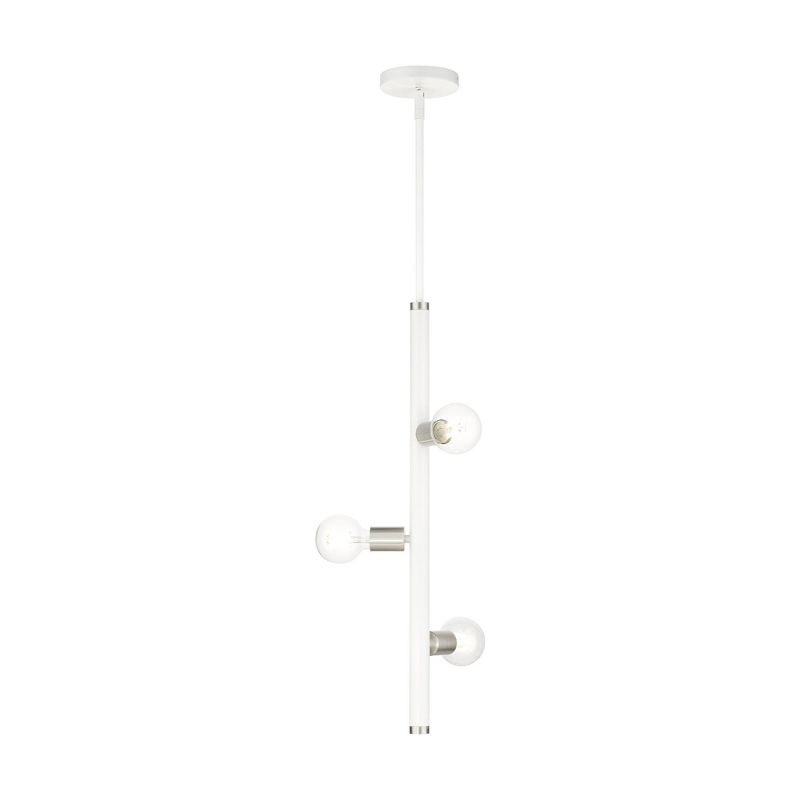 Livex Lighting Bannister 3 - Light Pendant in  White