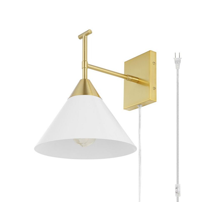 Velezia 12.5" Wall Sconce - SCN4146 - Gold/White - Safavieh
