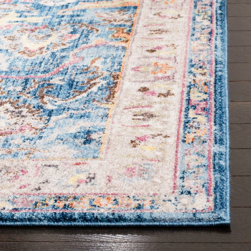 Bristol BTL357 Power Loomed Indoor Area Rug - Blue/Light Grey - 4'x6' - Safavieh