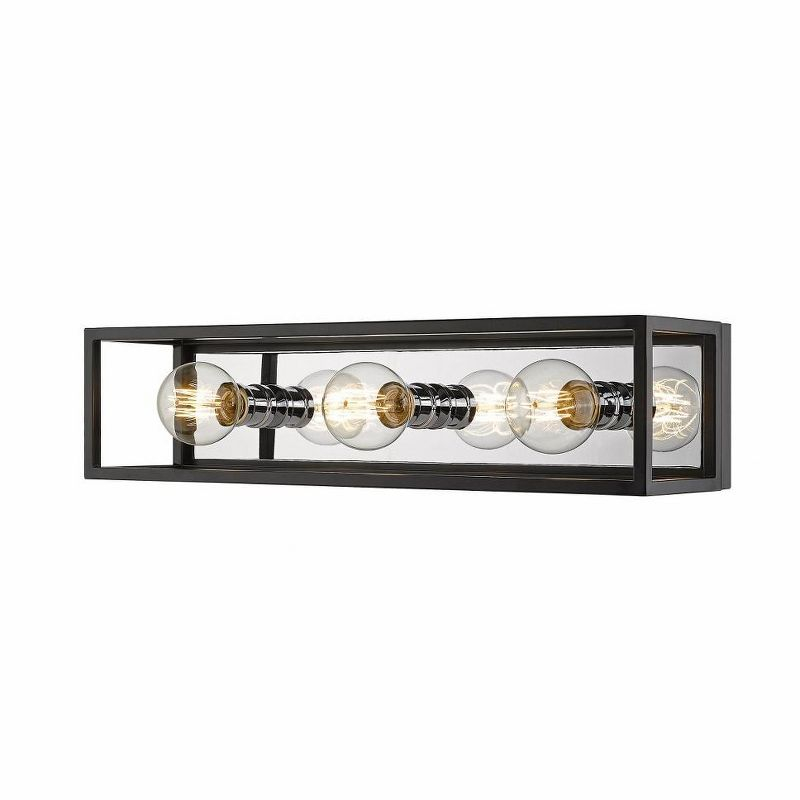 Z-Lite Kube 3 - Light Vanity in  Matte Black/Chrome